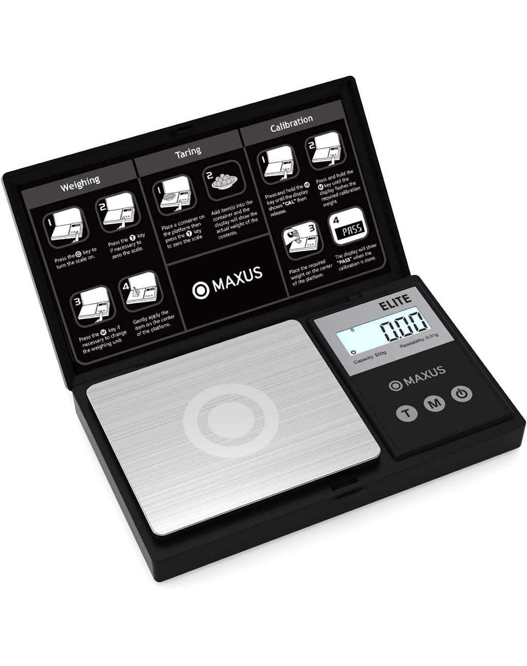 Precision Pocket Scale 500g x 0.001g, Digital Jewelry Scale with Tray